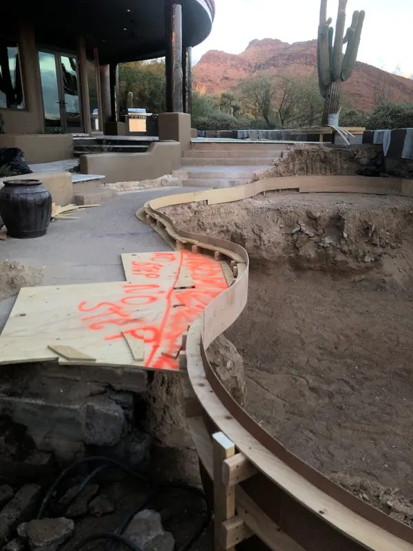 Custom swimming pool excavation by Mitchell Excavating in Scottsdale, AZ