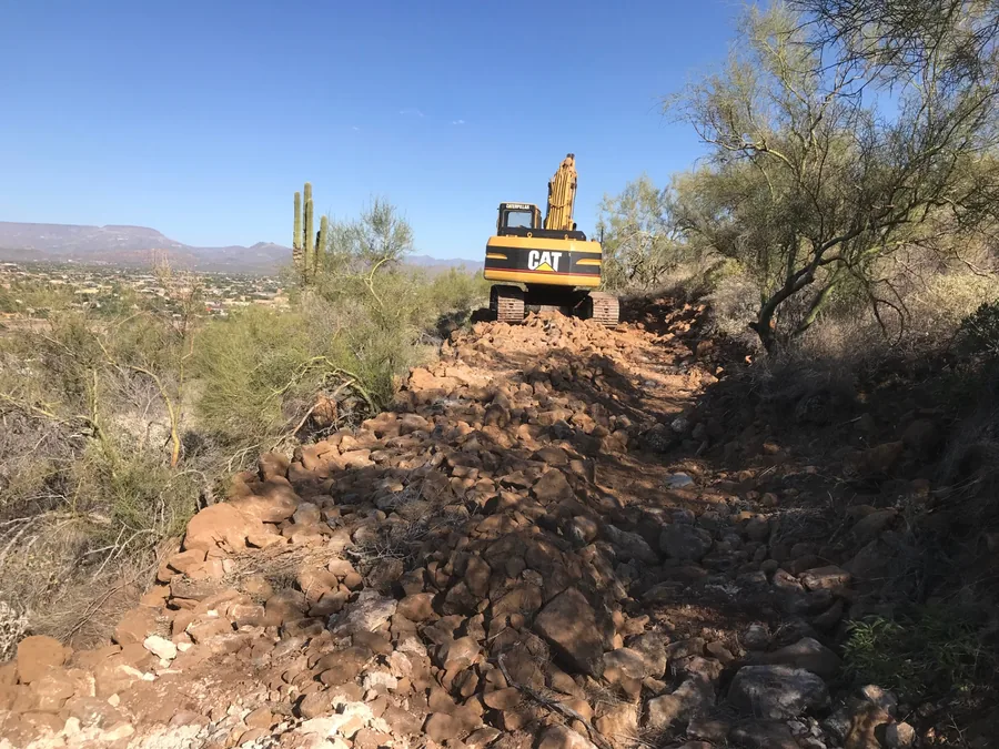 Demolition and lot clearing by Mitchell Excavating in Black Canyon City, AZ