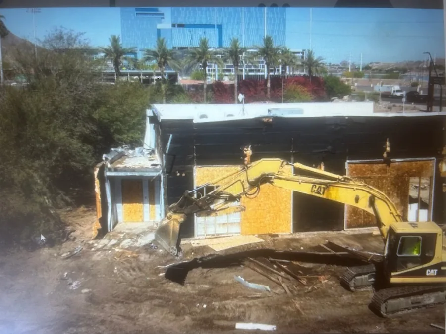Demolition and lot clearing by Mitchell Excavating in Troon, AZ