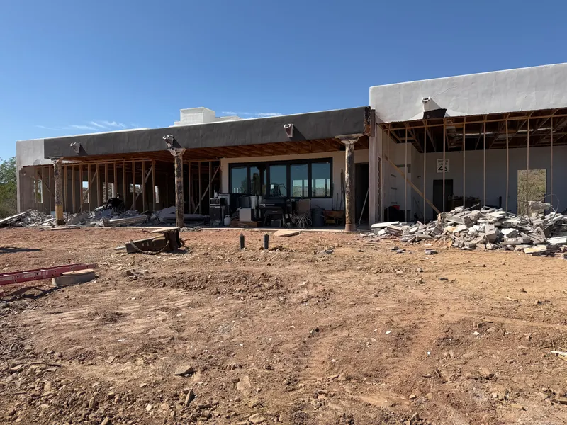 Demolition and lot clearing by Mitchell Excavating in Flagstaff, AZ