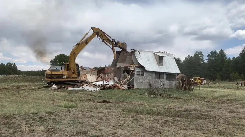 Demolition and lot clearing by Mitchell Excavating in New River, AZ