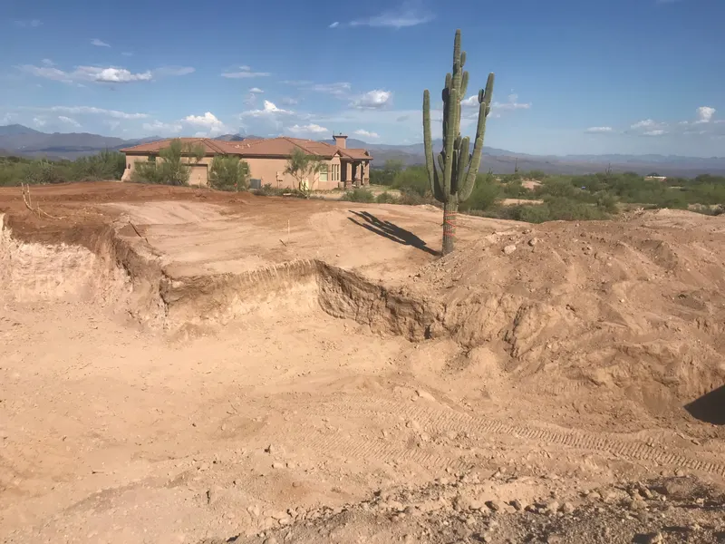 Certified building pad excavation by Mitchell Excavating in North Phoenix, AZ