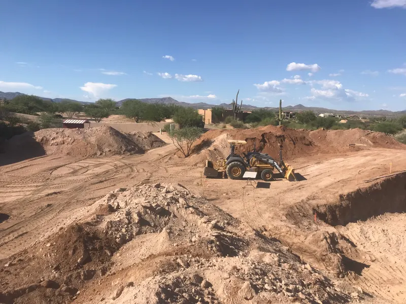 Certified building pad excavation by Mitchell Excavating in Cave Creek, AZ