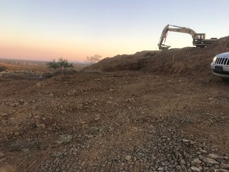 Certified building pad excavation by Mitchell Excavating in Black Canyon City, AZ