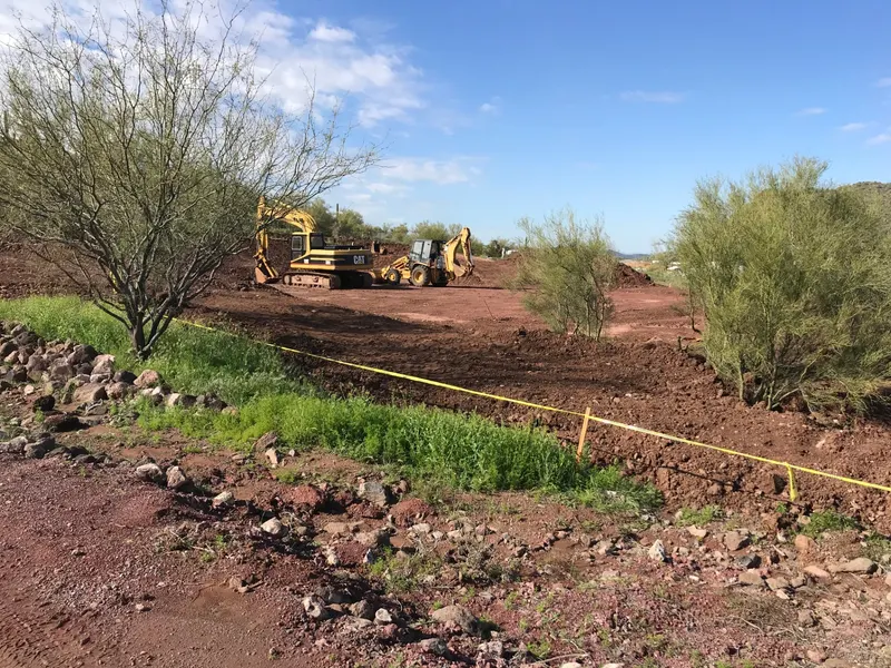 Certified building pad excavation by Mitchell Excavating in North Phoenix, AZ