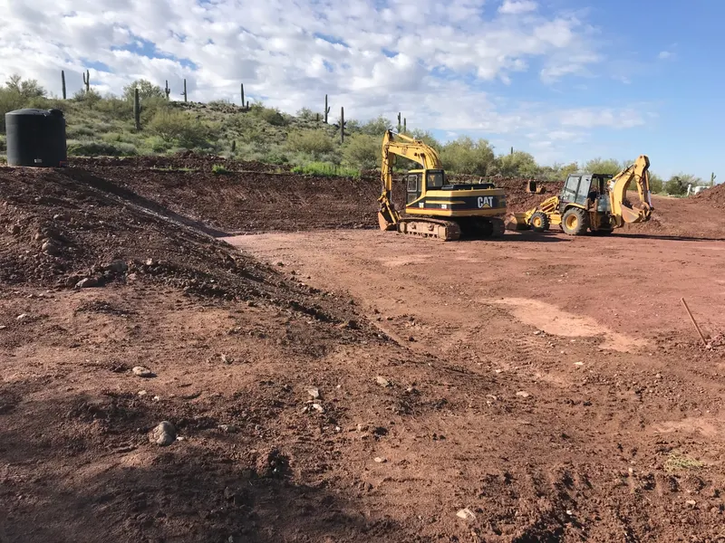 Certified building pad excavation by Mitchell Excavating in Scottsdale, AZ