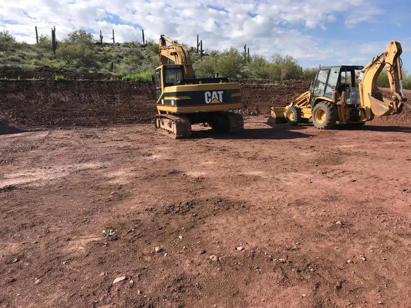 Certified building pad excavation by Mitchell Excavating in Cave Creek, AZ