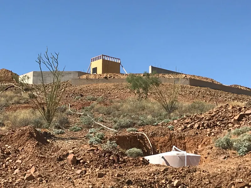 Certified building pad excavation by Mitchell Excavating in Troon, AZ