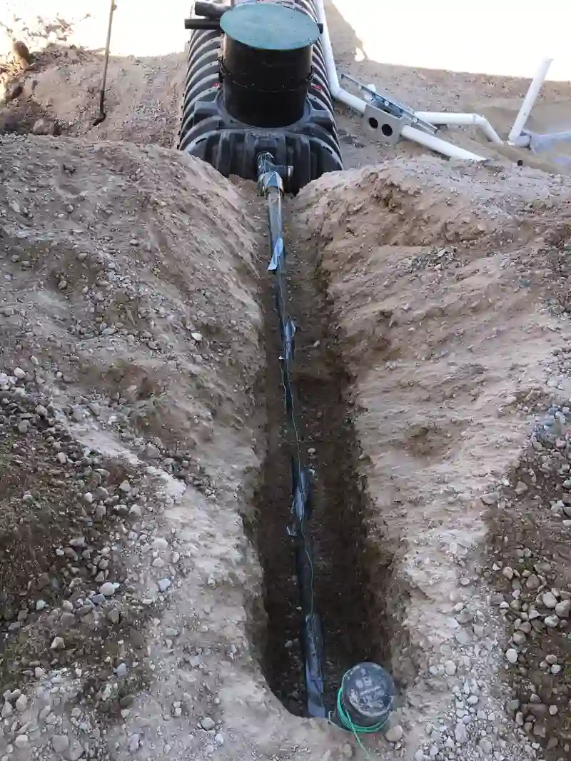 Septic system installation by Mitchell Excavating in North Phoenix, AZ