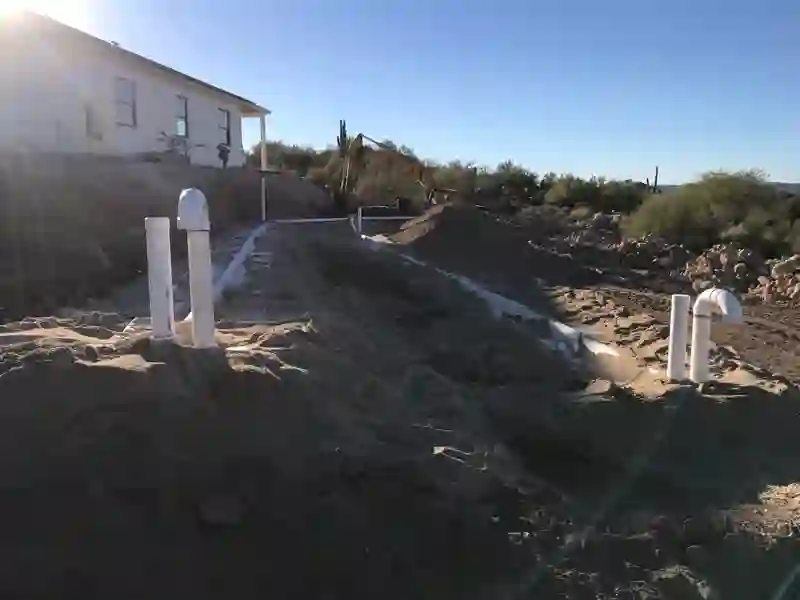 Septic system installation by Mitchell Excavating in Scottsdale, AZ