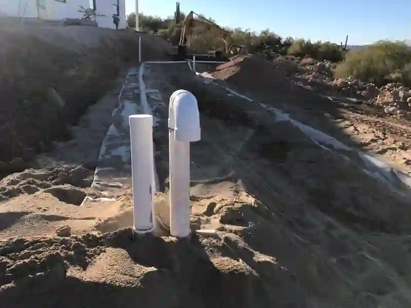 Septic system installation by Mitchell Excavating in Cave Creek, AZ