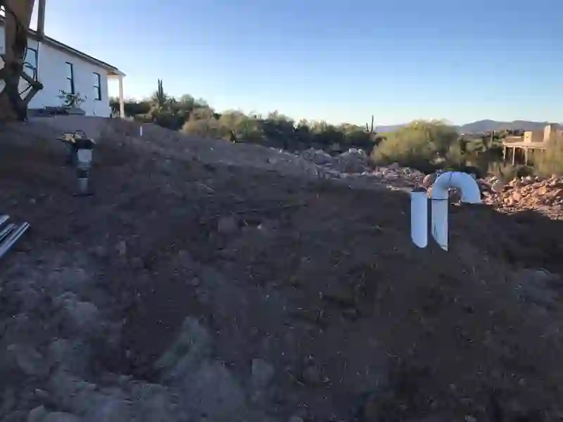 Septic system installation by Mitchell Excavating in Desert Hills, AZ
