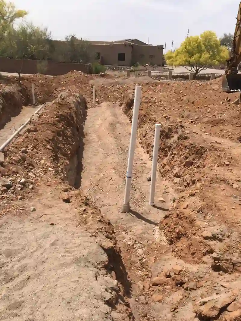 Septic system installation by Mitchell Excavating in New River, AZ