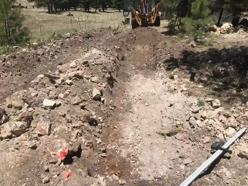 Septic system installation by Mitchell Excavating in Flagstaff, AZ