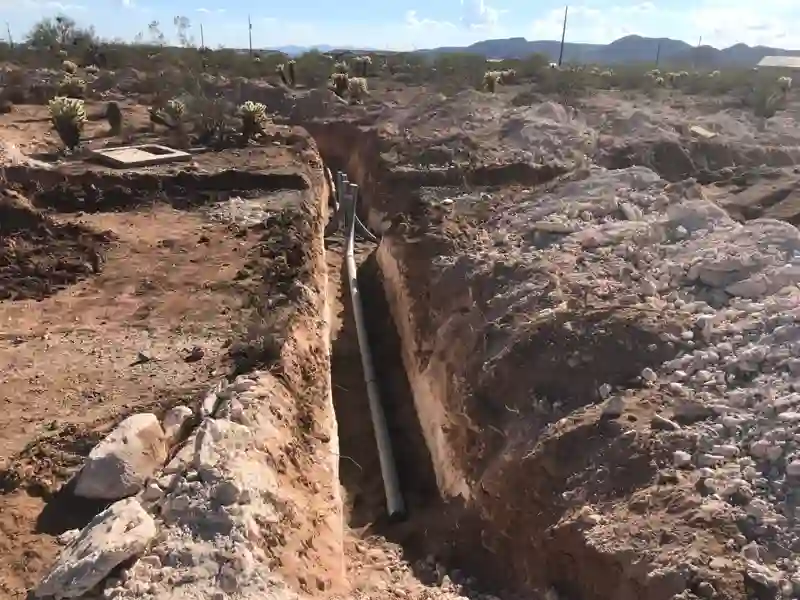 Underground utility trenching by Mitchell Excavating in Cave Creek, AZ